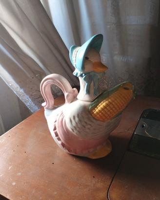 teiera in ceramica  forma di papera