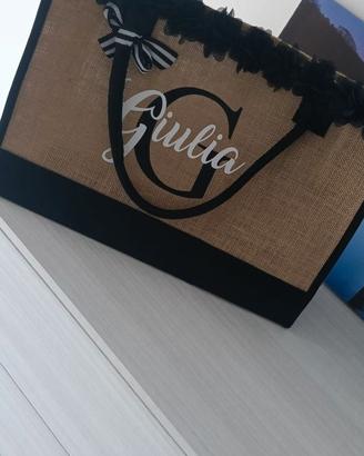 Borsa juta personalizzabile