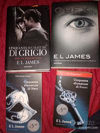 Lotto 4 libri E.L.James 50 sfumature  nero+rosso+G