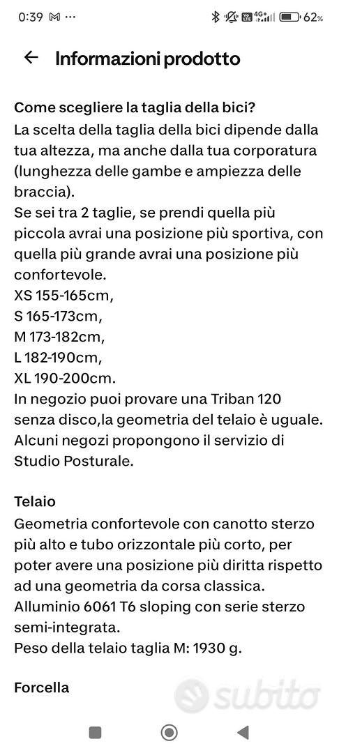 Tubo Orizzontale Misure Telaio Bici Da Corsa Sloping Gravel Triban