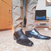 SCARPE UOMO ELEGANTI IN PELLE D' ANGUILLA 