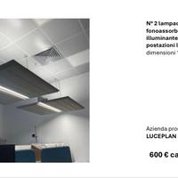 Lampade fonoassorbenti Ufficio