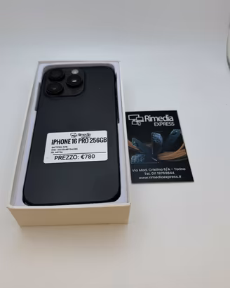 iPhone 16 Pro 256GB nero usato garanzia 