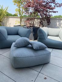 Divani da Esterno Gart con Pouf e cuscini