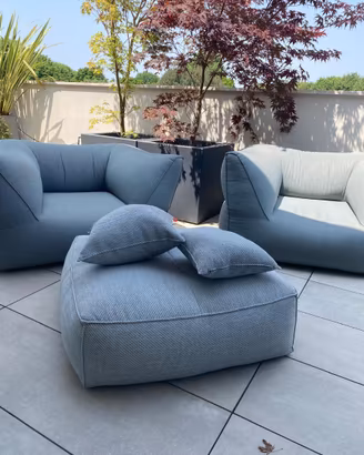 Divani da Esterno Gart con Pouf e cuscini