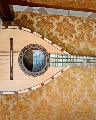 mandolino d'epoca capotasto in madreperla 