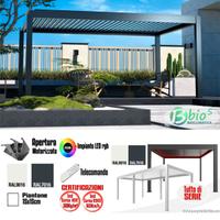 Pergole bioclimatiche 6x3 antracite gazebo lamelle