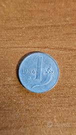 Moneta 1 LIRA 1954 Cornucopia Repubblica Italiana