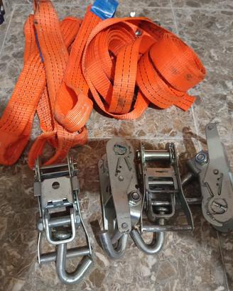 Set di 4 cinghie di fissaggio per auto