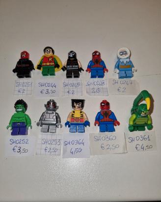 lego minifigure super eroi 