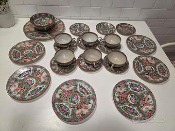 Servizio da tè vintage porcellana Hong Kong