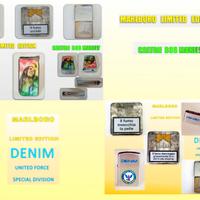 Pacchetti sigarette Marlboro e accendini zippo
