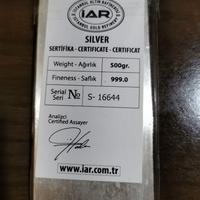 lingotto argento puro