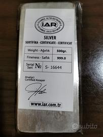 lingotto argento puro