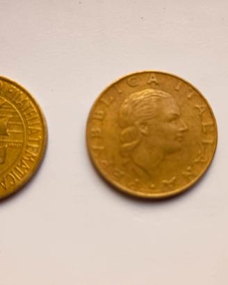 coppia di monete da L200 