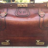 Borsa da trucco in cuoio