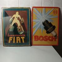 Lotto targhe pubblicitarie di latta in rilievo!