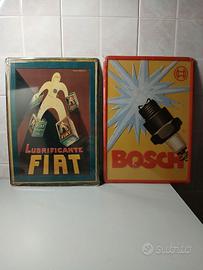 Lotto targhe pubblicitarie di latta in rilievo!