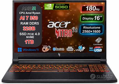 Acer Nitro V16S | Ryzen 7, RTX 5070, 32GB RAM, 1TB