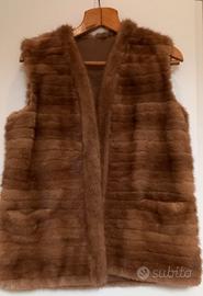 Gilet vintage in visone vero