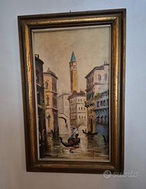 quadro olio su compensato  anni  40