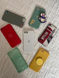 Set di 7 cover iphone 7/8/SE, una originale apple