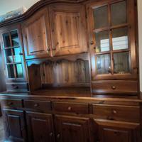 Vetrina credenza rustica colore noce