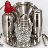 Servizio cocktail vintage in acciaio inox