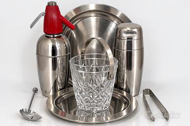 Servizio cocktail vintage in acciaio inox
