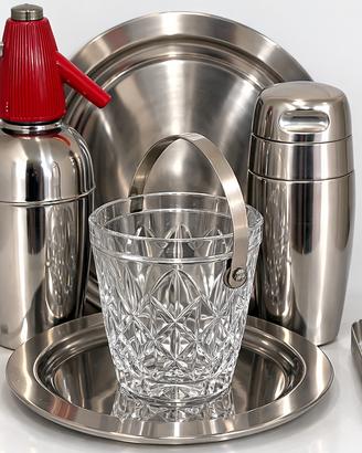 Servizio cocktail vintage in acciaio inox