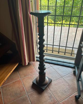 Colonna portavaso / piedistallo in legno massello