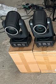 Coppia Mini beam 160w led con ring rgb