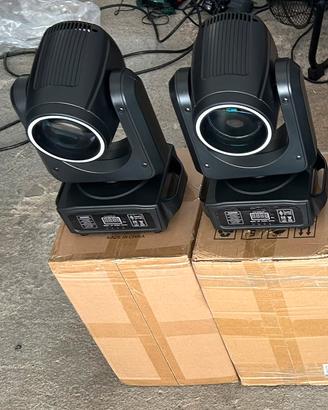 Coppia Mini beam 160w led con ring rgb