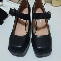 Sandali neri tacco grosso donna 36