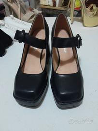 Sandali neri tacco grosso donna 36