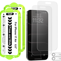 2 pellicole iphone 17 AIR in vetri opache + 2 vetr