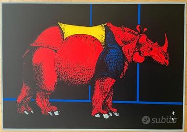 Poster vintage GRUAU RENE RINOCERONTE