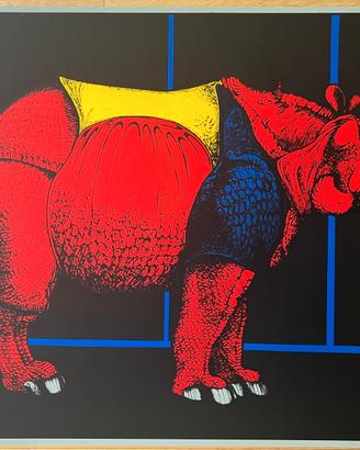 Poster vintage GRUAU RENE RINOCERONTE