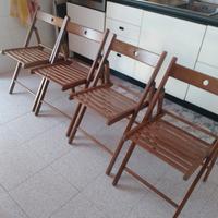 4 sedie pieghevoli da interno- giardino - balcone