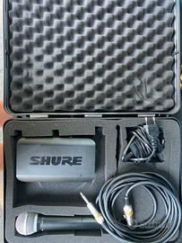 Microfono Shure wireless con trasmettirore vocale
