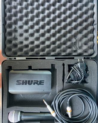 Microfono Shure wireless con trasmettirore vocale