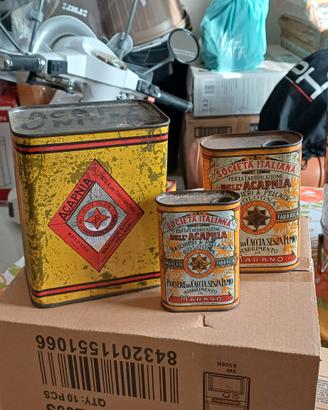 Scatole antiche in latta 