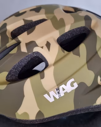 Caschetto omologato bimbo per bici WAG verde mimet