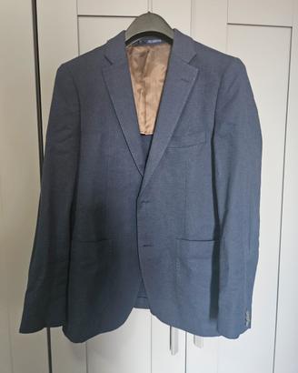 Blazer misto lino blu Camicissima