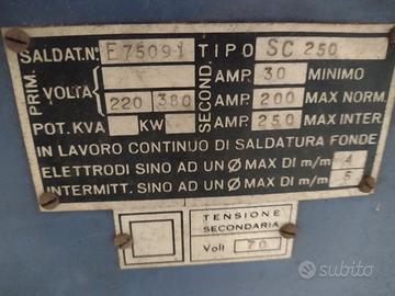 Saldatrice carrellata ad elettrodo trifase SIPE