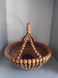 Cestino per la frutta centrotavola in legno