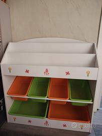 Scaffale per libri e giocattoli