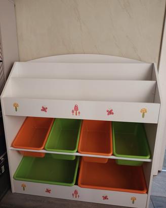 Scaffale per libri e giocattoli