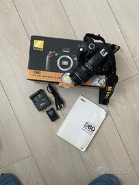 Nikon D60 Reflex + obiettivo 18-55 + custodia