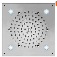 Soffione doccia da incasso LED Bossini Cube Oki